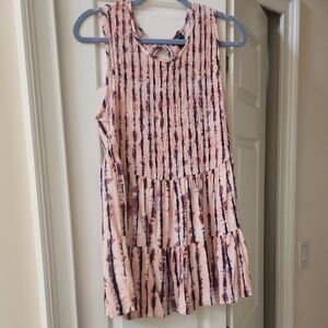 Torrid Pink and Purple Sleeveless Blouse